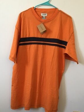 Mens J. Crew Pullover Shirt Size XL-T Orange